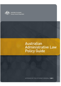 Australian Administrative Law Policy Guide - Attorney