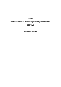 IFPSM Global Standard in Purchasing & Supply Management