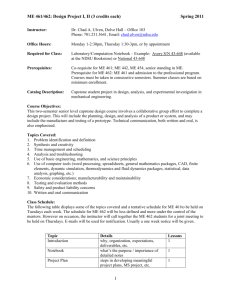 ME 461/462 Syllabus Spring 2011