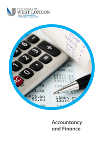 Accountancy and Finance - University of West London