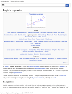 Logistic regression - Wikipedia, the free encyclopedia