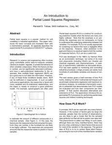 An Introduction to Partial Least Squares Regression