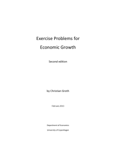 Exercise Problems for Economic Growth