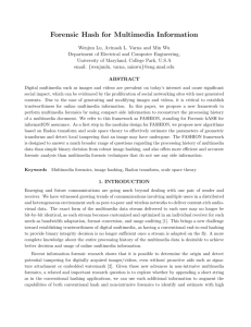 Forensic Hash for Multimedia Information - ECE