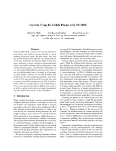Forensic Triage for Mobile Phones with DEC0DE