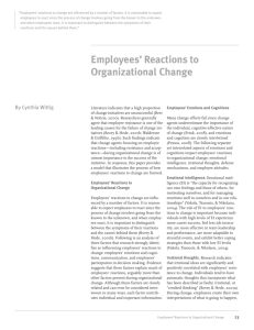 Employees' Reactions to Organizational Change