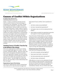 Causes of Conflict Within Organizations