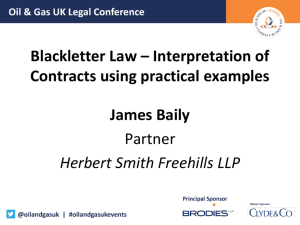 Blackletter Law – Interpretation of Contracts using practical