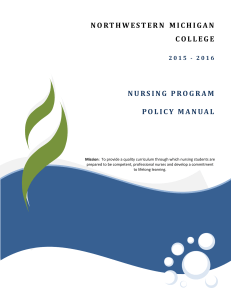 Nursing Programs Policy Manual - Northwestern Michigan College