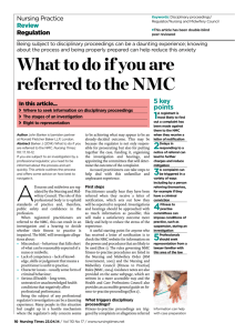 What to do if you are referred to the NMC