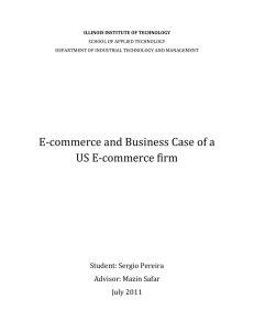 E-commerce and Business Case of a US E