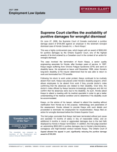 Supreme Court clarifies the availability of punitive damages for