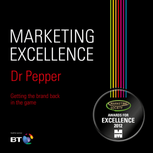 Dr Pepper - The Marketing Society