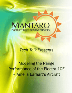 Tech Talk Presents Modeling the Range Performance of the Electra