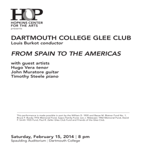 dartmouth college glee club from spain to the americas