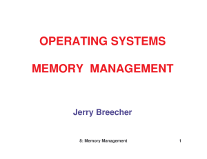 operating systems memory management