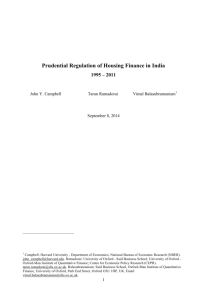 Prudential Regulation of Housing Finance in India