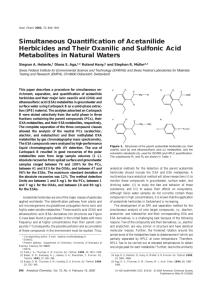 Simultaneous Quantification of Acetanilide Herbicides and Their