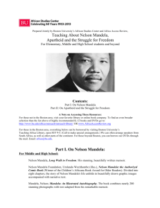 Teaching Materials on Nelson Mandela