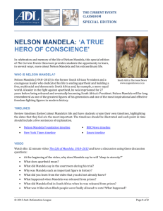 Nelson Mandela: 'A True Hero of Conscience'