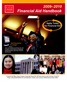 Financial Aid Handbook - City College of San Francisco