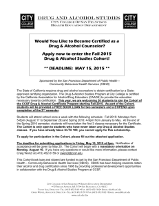 Cohort Scholarship Application Form 2015 (Self