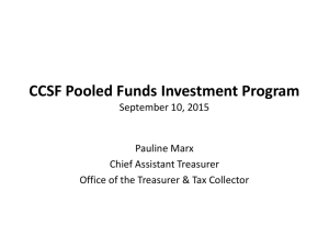 CCSF Pooled Funds Investment Program