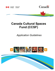 Canada Cultural Spaces Fund (CCSF)