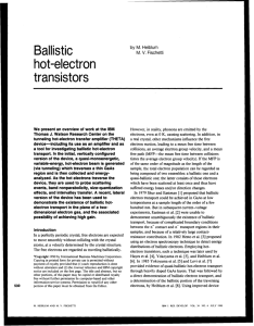 Ballistic hot-electron transistors