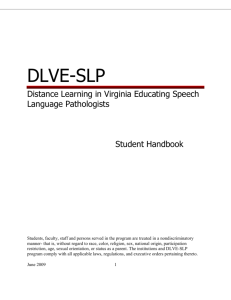 DLVE-SLP - Longwood University