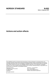 NORSOK STANDARD N-003 Actions and action effects
