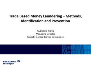 Trade Based Money Laundering – Methods, Identification