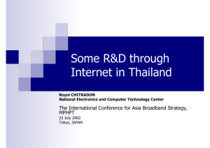 Some R&D through Internet in Thailand