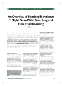 An Overview of Bleaching Techniques Part 2
