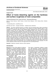 Effect of home bleaching agents on the hardness and surface