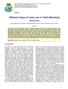 Different Types of Laser use in Teeth Bleaching