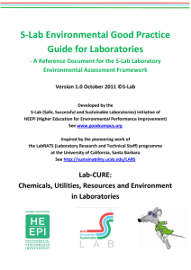 S-Lab Environmental Good Practice Guide for Laboratories