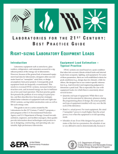Right-Sizing Laboratory Equipment Loads