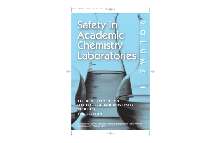 Safety In Academic Chemistry Laboratories