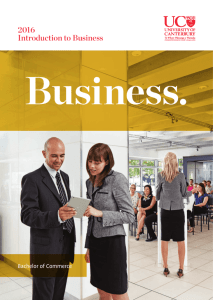 Introduction to Business BCom brochure