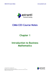 CIMA C03 Course Notes Chapter 1 Introduction to Business