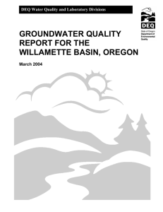 Willamette Basin Groundwater Quality Report