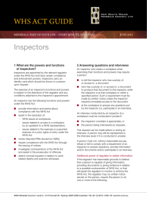 Inspectors - NSW Mining