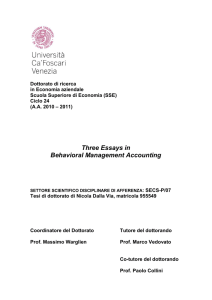 Three Essays in Behavioral Management Accounting