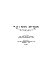 What's Behind the Budget? - Overseas Development Institute