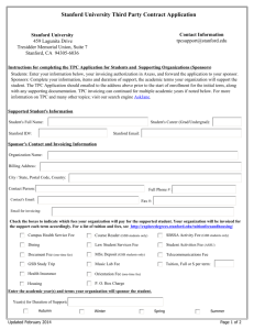 Stanford University Third Party Contract Application