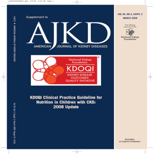 KDOQI Clinical Practice Guideline for Nutrition in Children with CKD