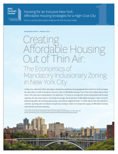 Creating Affordable Housing Out of Thin Air: The Economics of