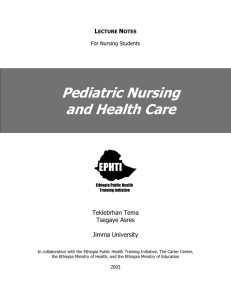 Pediatric Nursing and Health Care