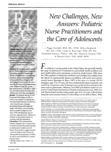 New Challenges, New Answers: Pediatric Nurse Practitioners and